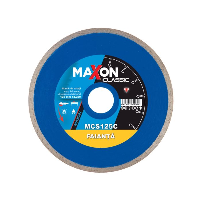 Disc diamantat continuu 125X1.7X22.2 mm Ceramica MAXON CONTINUU CLASSIC