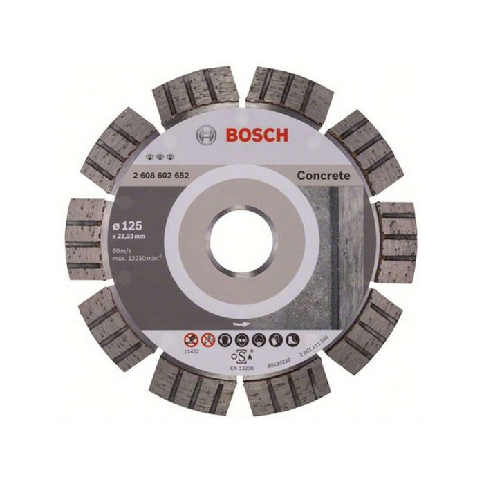 Disc diamantat segmentat 125X22.2 mm 2608602652 Bosch