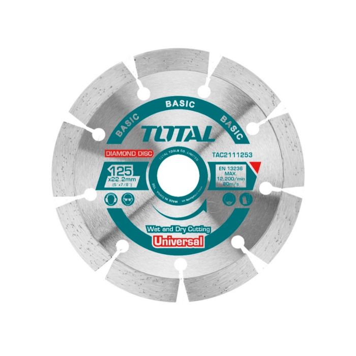 Disc diamantat segmentat 125X22.2 mm Universal TAC2111253 TOTAL