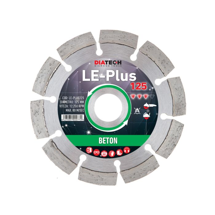 Disc diamantat segmentat 125X2X22.2 mm Universal LE-Plus