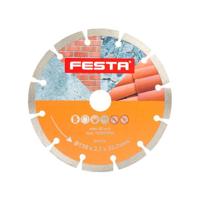 Disc diamantat segmentat 150X2.6X22.2 mm Universal 21315 Festa