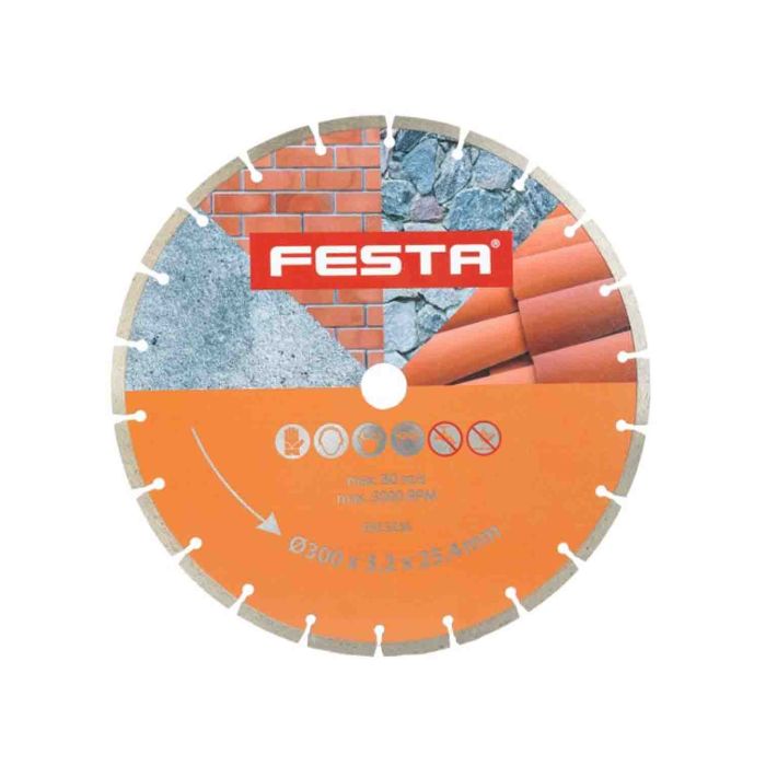 Disc diamantat segmentat 300X3.5X25.4 mm Universal 21324 Festa