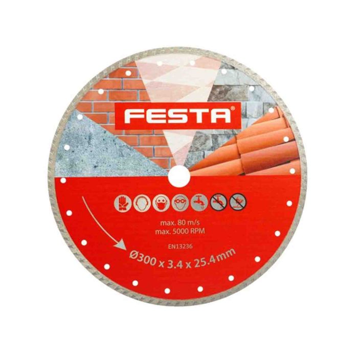 Disc diamantat Turbo 300X3.3X25.4 mm Universal 21424 Festa