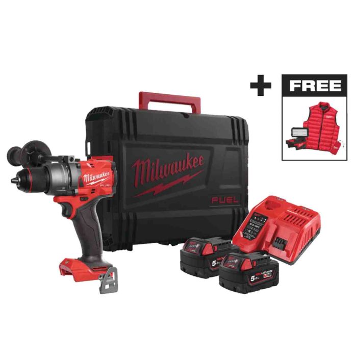 Masina de gaurit si insurubat cu 2 acumulatori 18V 5Ah M18 FPD3MC-502X Milwaukee