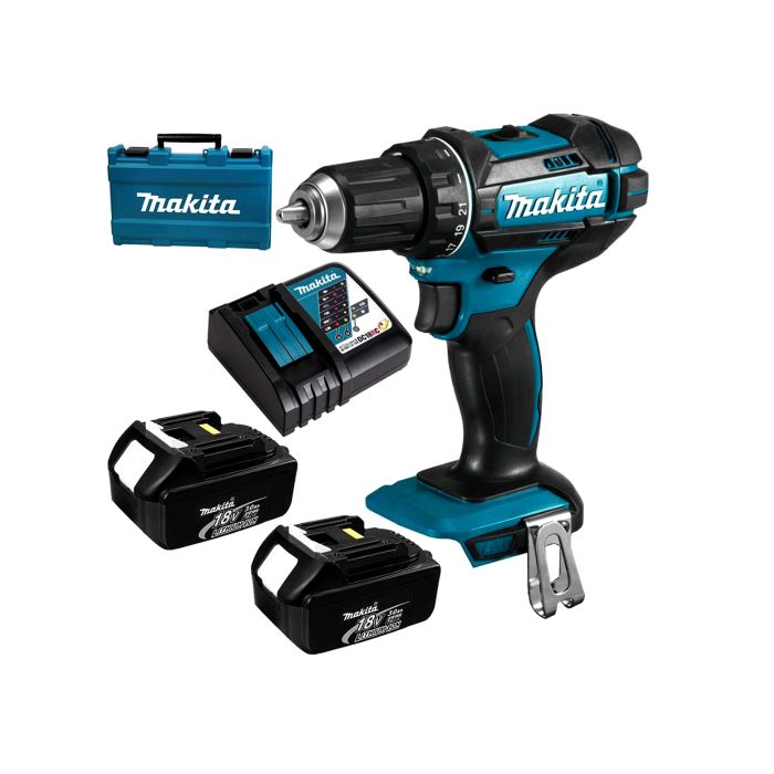 Masina gaurit si insurubat cu 2 acumulatori 18V 3.0Ah DHP482RFE Makita