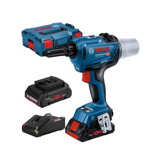 Masina nituit cu 2 acumulatori 18V 4.0Ah GRG 18V-16 C Bosch