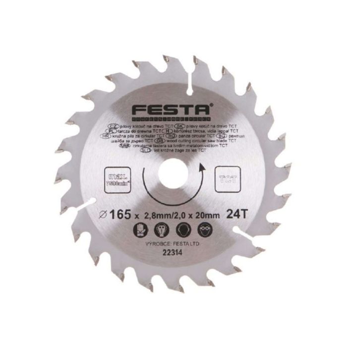 Panza circulara placata 160 x 2.8 x 20 mm 24Z 22310