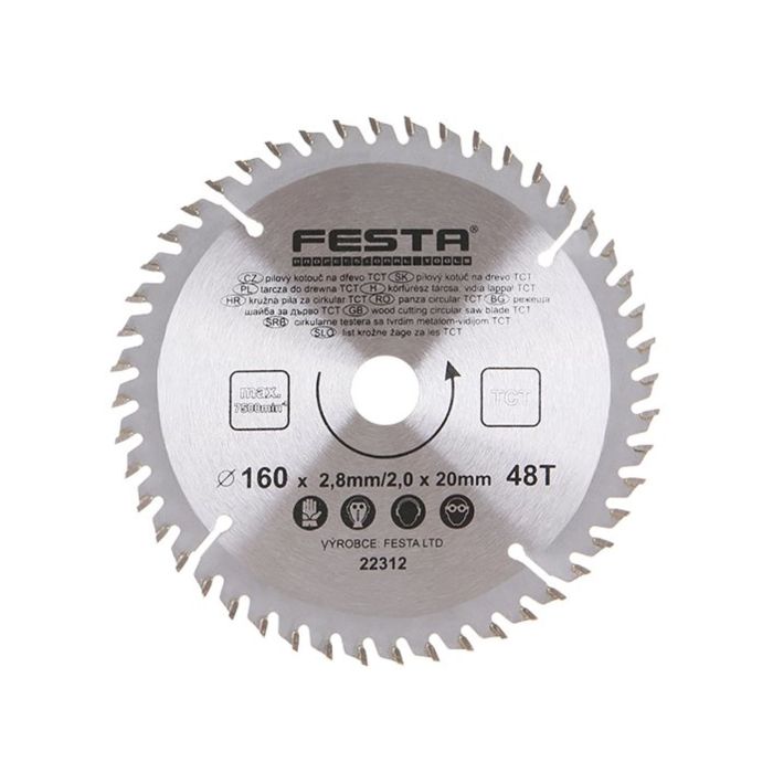 Panza circulara placata 160 x 2.8 x 20 mm 48Z 22312