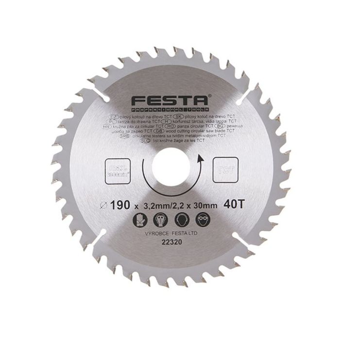 Panza circulara placata 190 x 3.2 x 30 mm 40Z 22320