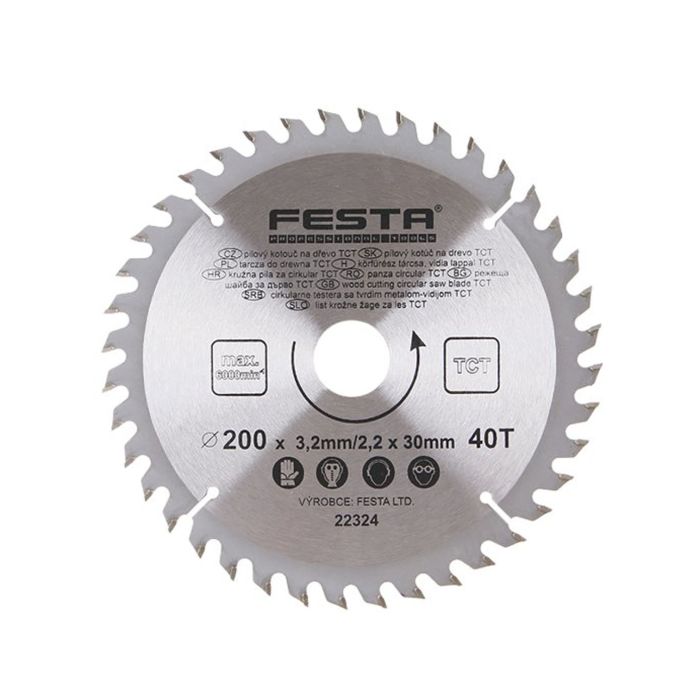 Panza circulara placata 200 x 3.2 x 30 mm 40Z 22324