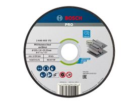 Disc abraziv pentru taierea inoxului 125X1,6X22.2 mm 2608603172 Bosch